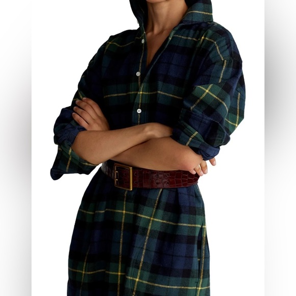 POLO RALPH LAUREN FRINGE PLAID-CHECK FLANNEL SIZE 10 - Picture 2 of 10
